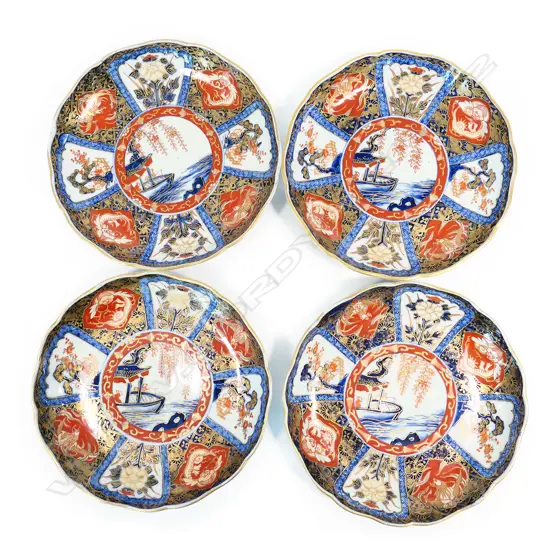 Four Japanese Meiji period Imari plates,