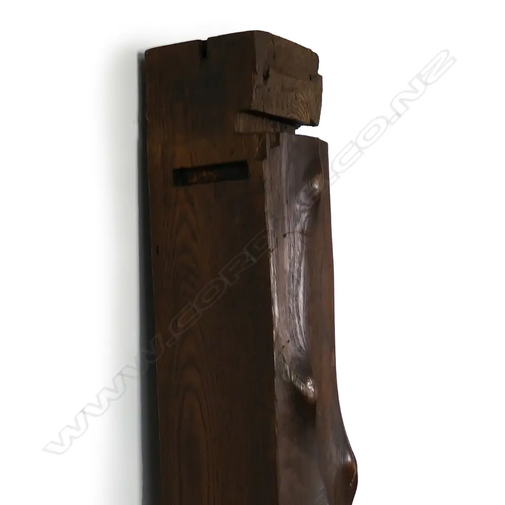 An old Japanese keyaki wood tokobashira post, Image 1++