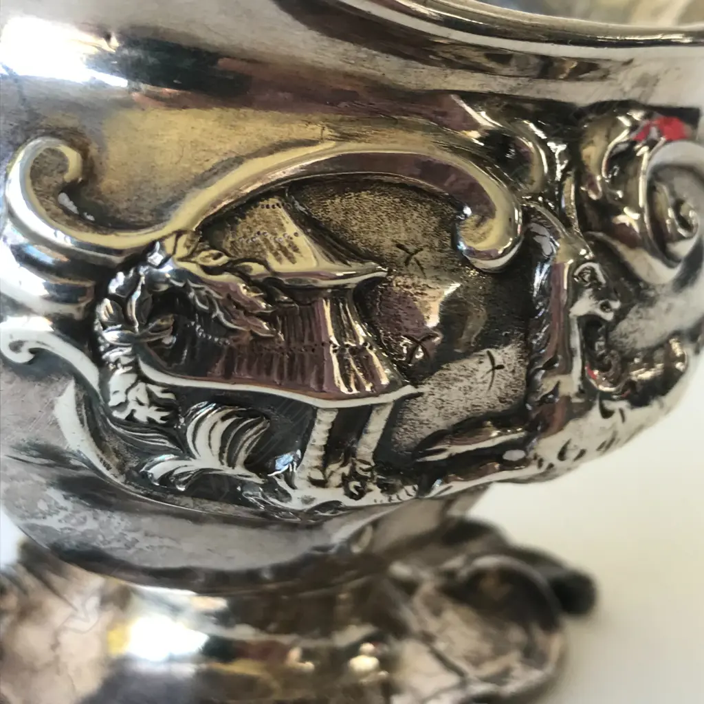 A rare George II silver creamer Image 1++