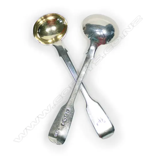 A pair of Victorian silver mustard spoons,