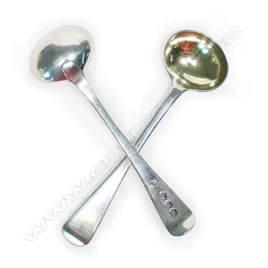 A pair of George III silver mustard spoons,
