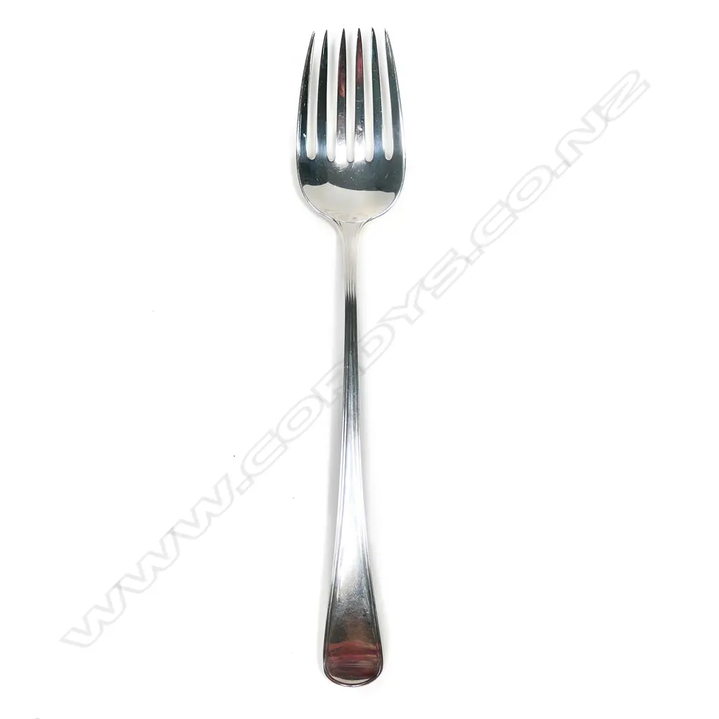 A William IV silver serving fork, thread edged, Image 1++