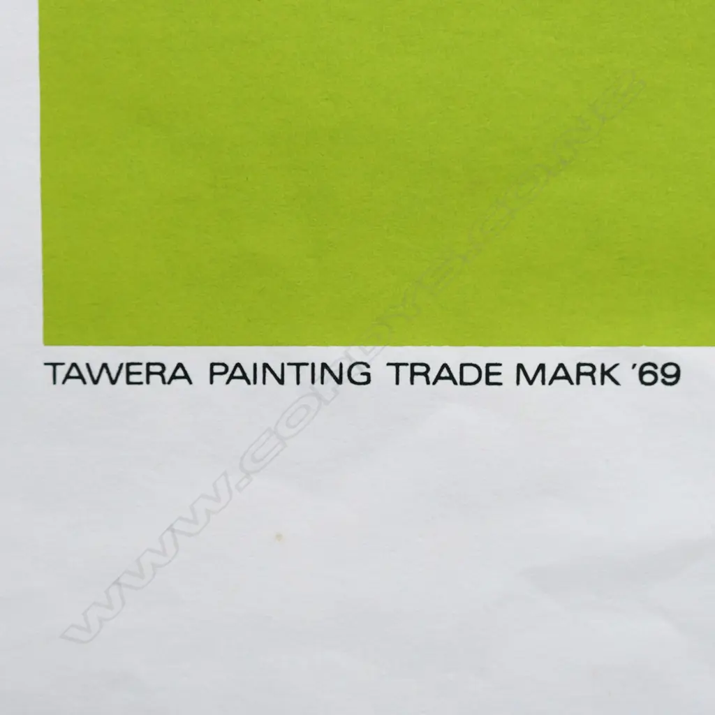 Michael Illingworth (1932-88), 'Tawera Painting Trademark', screen print, title inscribed and dated '69 on plate, from the Barry Lett Gallery Multiple Series, 560 x 760mm. Image 1++