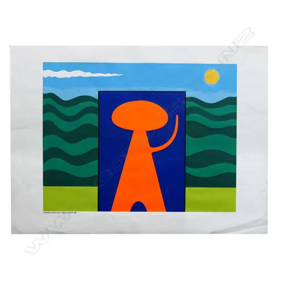Michael Illingworth (1932-88), 'Tawera Painting Trademark', screen print, title inscribed and dated '69 on plate, from the Barry Lett Gallery Multiple Series, 560 x 760mm.