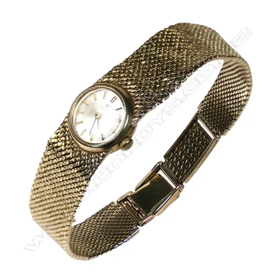 A c.1950s, lady's Omega 9ct yellow gold wristwatch,