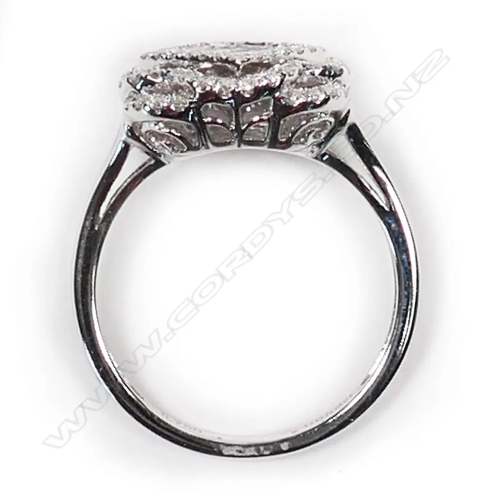 An 18ct white gold and diamond ring, Image 1++