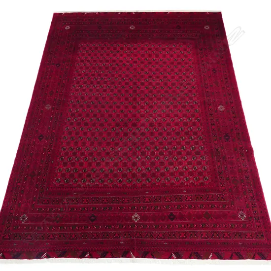 A finely hand knotted large Turkman carpet,