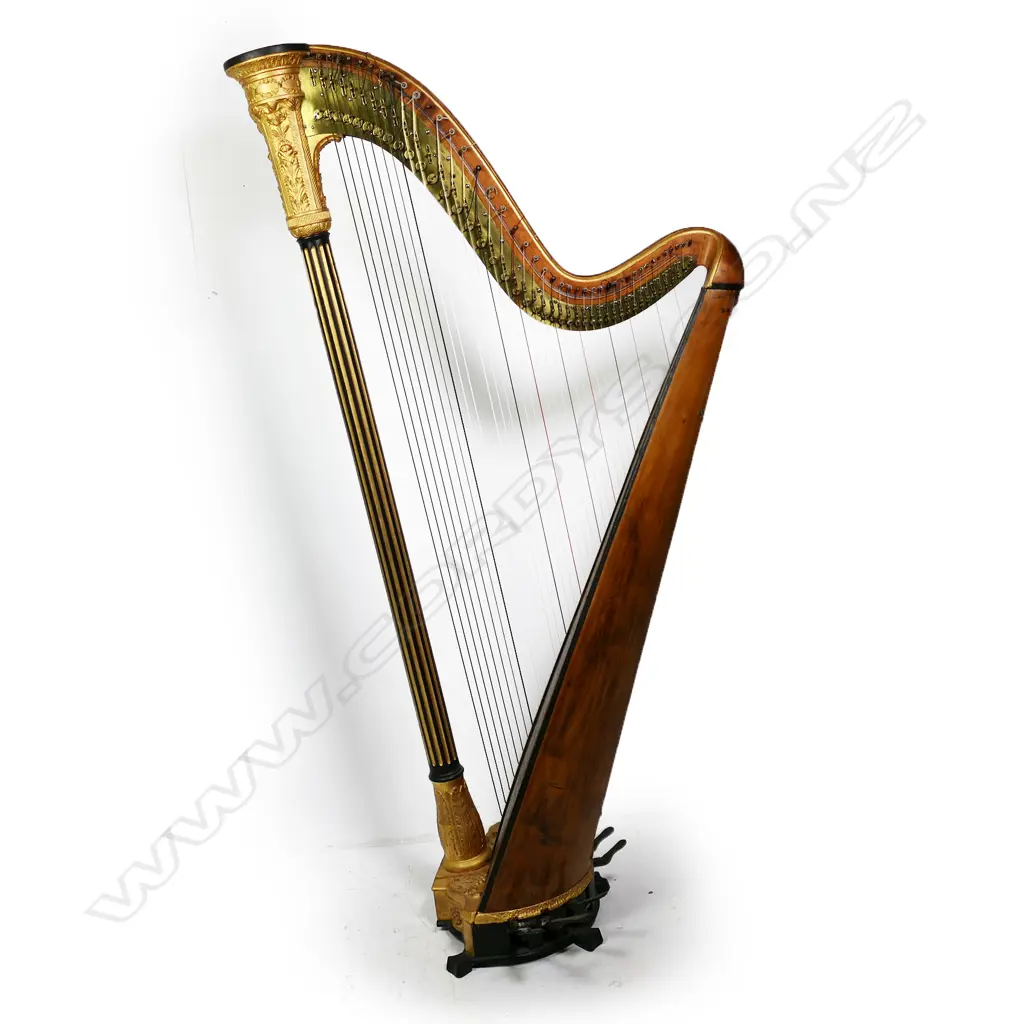 A 19thC giltwood harp by Johann Andreas Stumpff (1769-1846), Image 1++