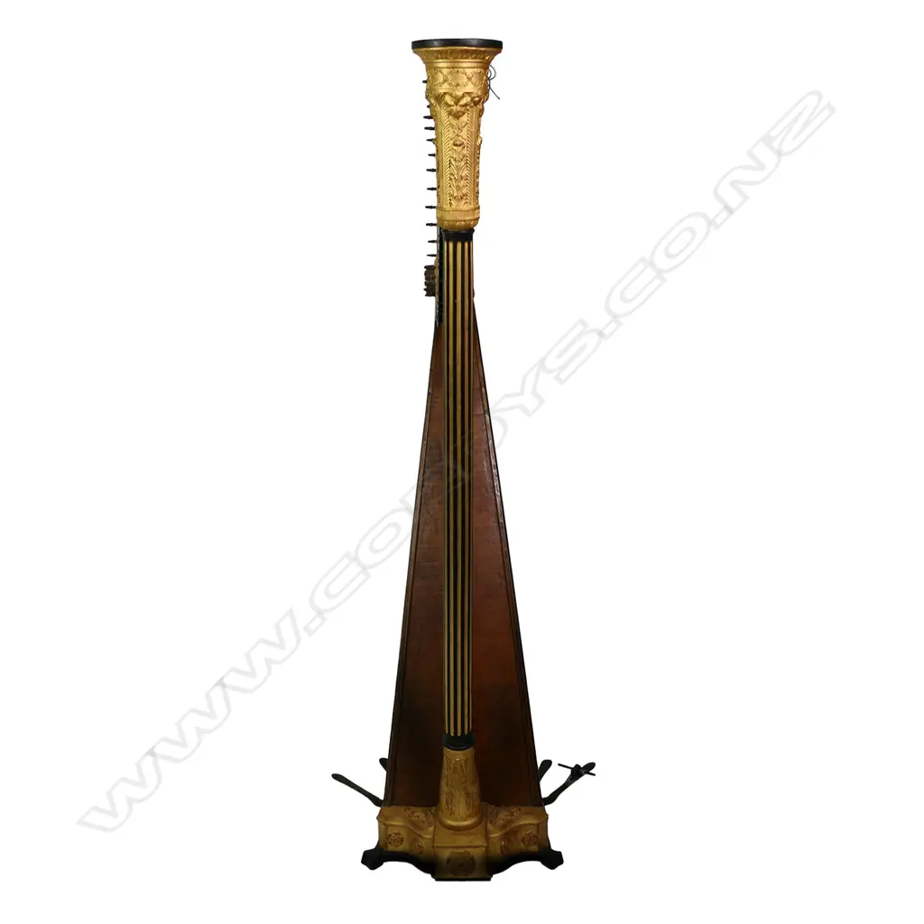 A 19thC giltwood harp by Johann Andreas Stumpff (1769-1846), Image 1++