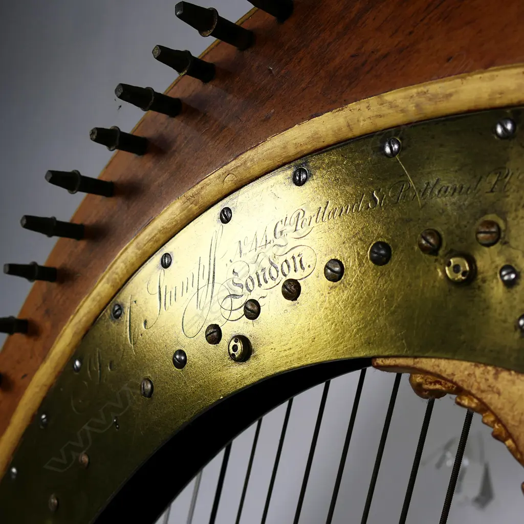 A 19thC giltwood harp by Johann Andreas Stumpff (1769-1846), Image 1++