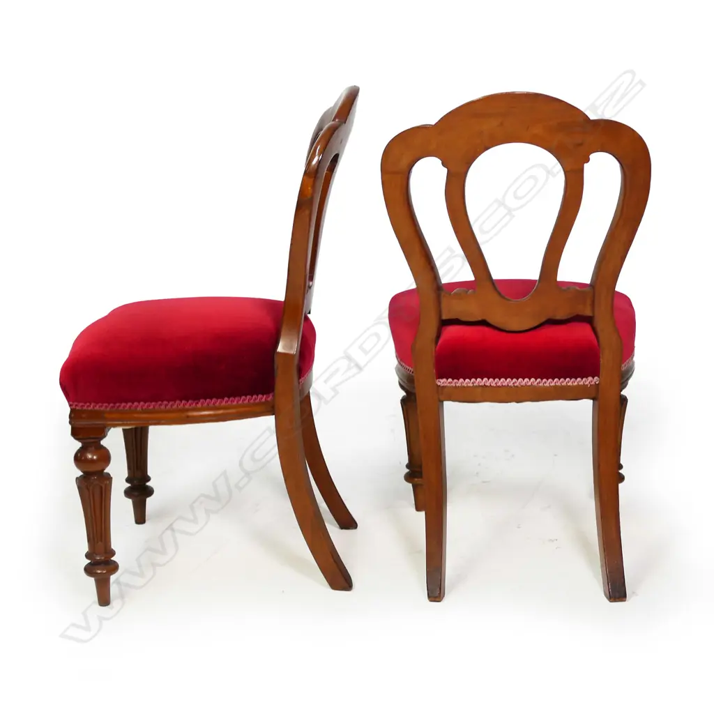 A set of six Victorian mahogany, Admiralty back dining chairs Image 1++