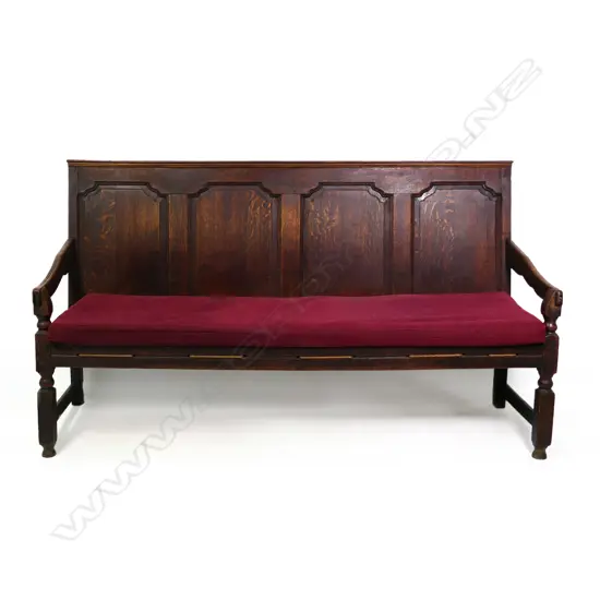 An 18thC oak settle,