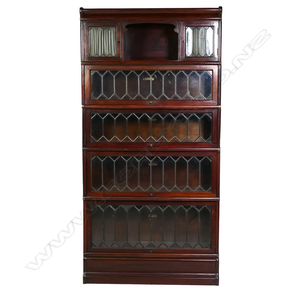 A five tier Globe Wernicke library bookcase, Image 1++