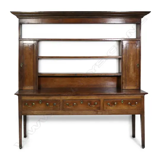 An 18thC oak Welsh dresser,