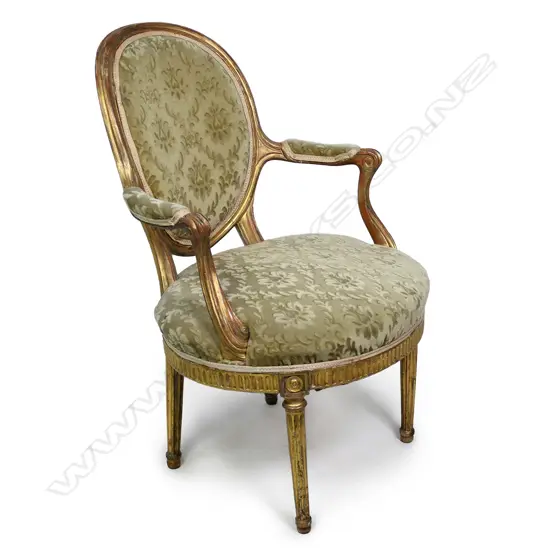 A French salon chair,