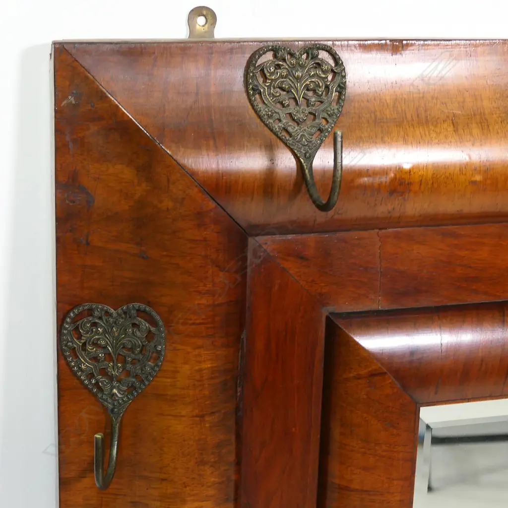 A Regency mahogany mirror/hat rack, Image 1++