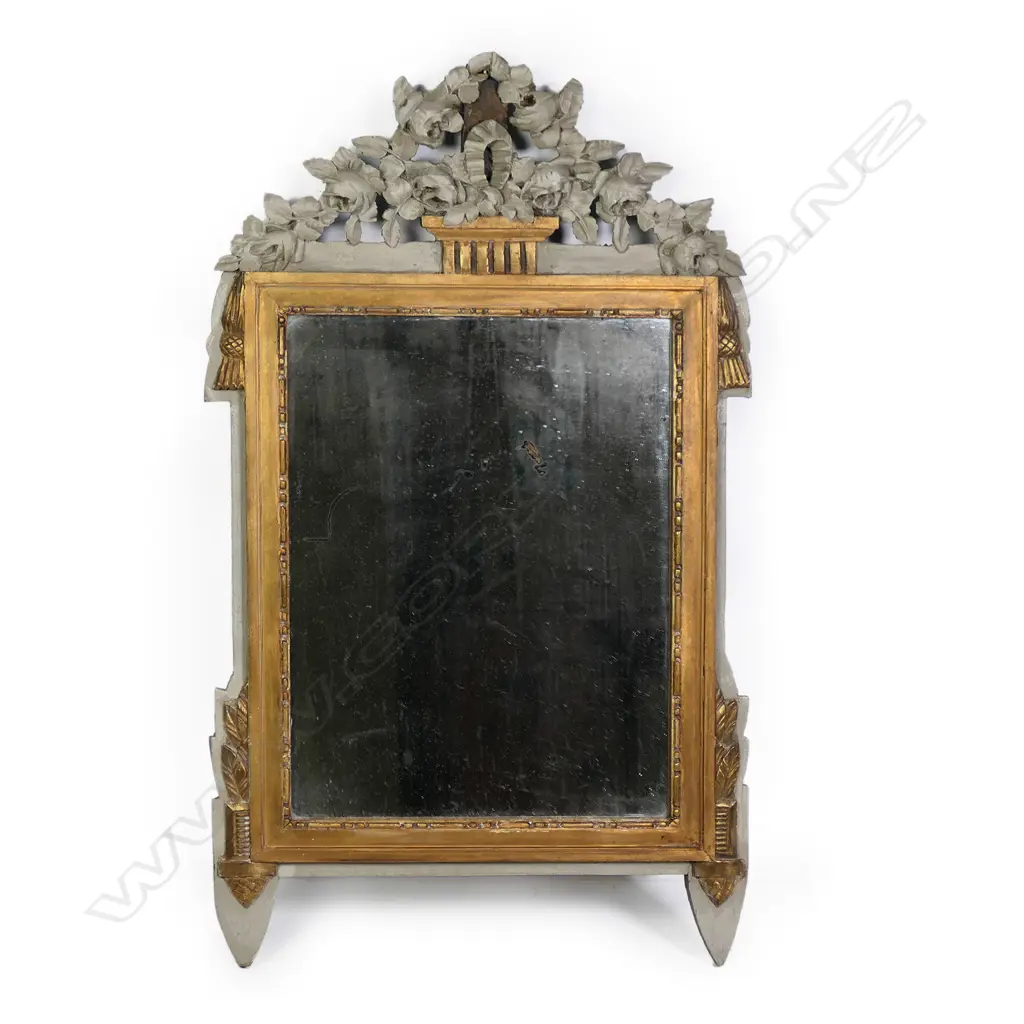 A small French giltwood overmantel mirror Image 1++