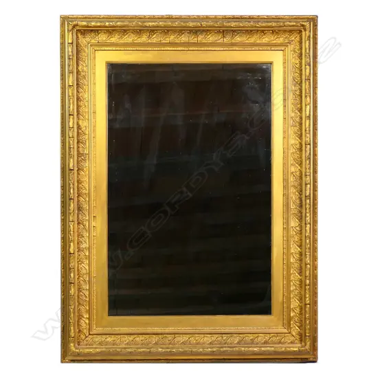 A large antique mirror,