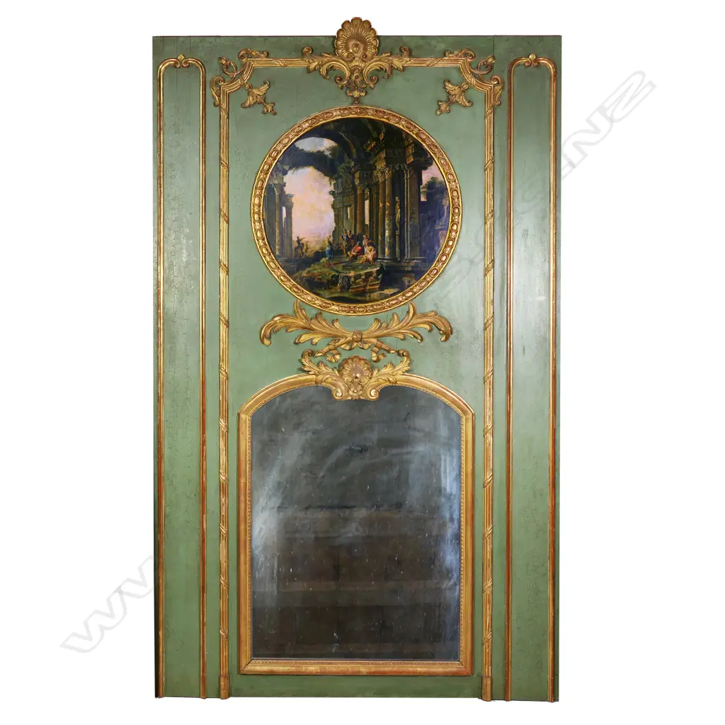 An impressive French trumeau mirror, Image 1++