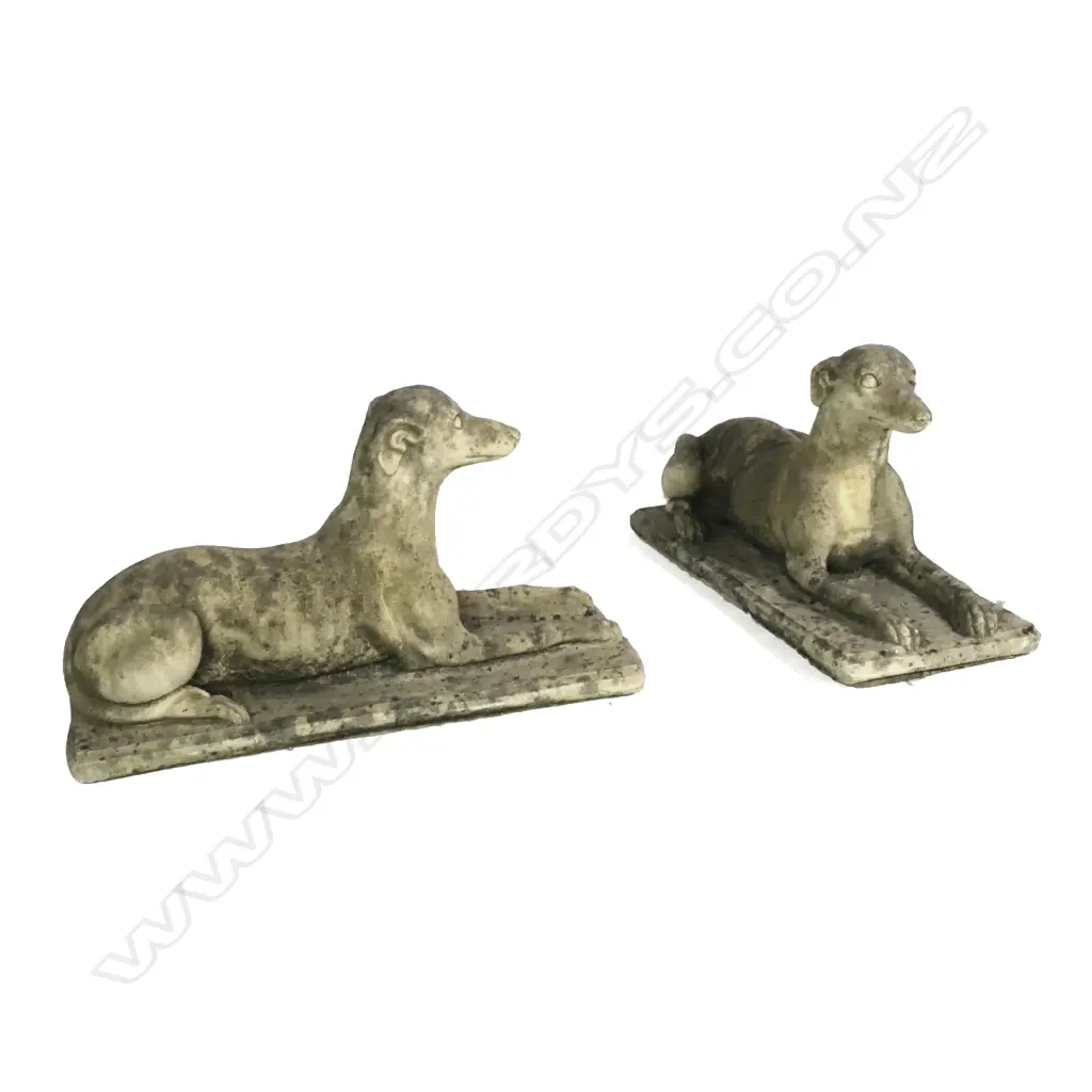 A pair of church stone greyhounds Image 1++
