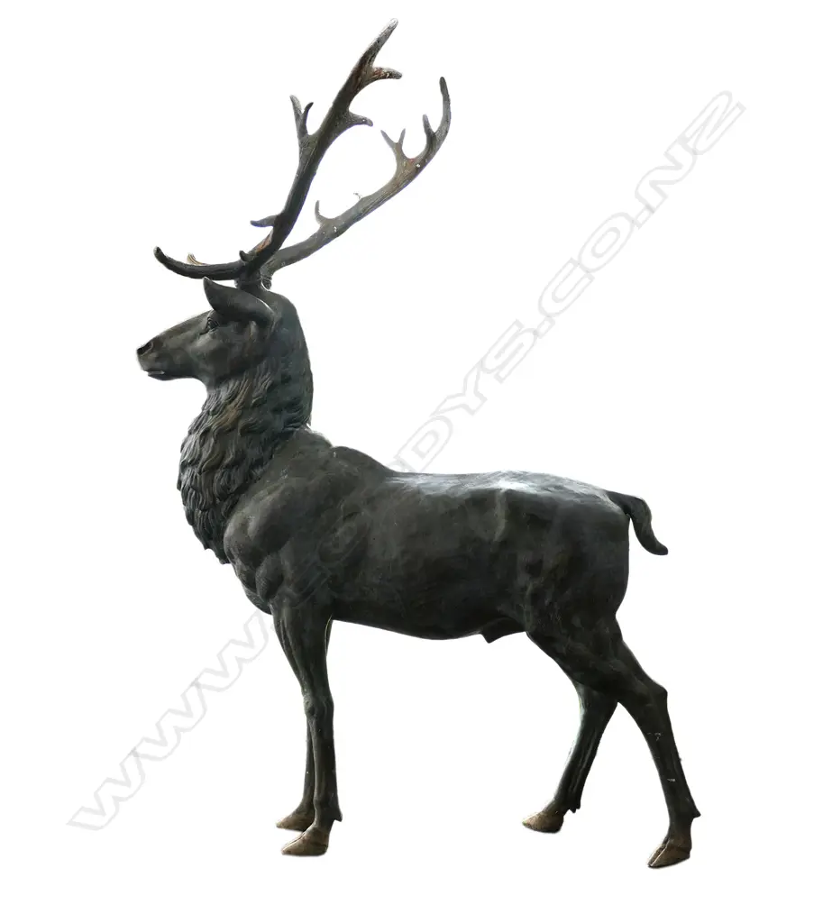 A very large and impressive bronze stag, Image 1++