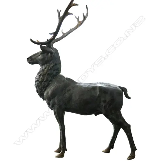 A very large and impressive bronze stag,