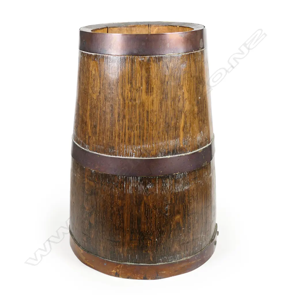 A vintage coopered oak umbrella stand, Image 1++