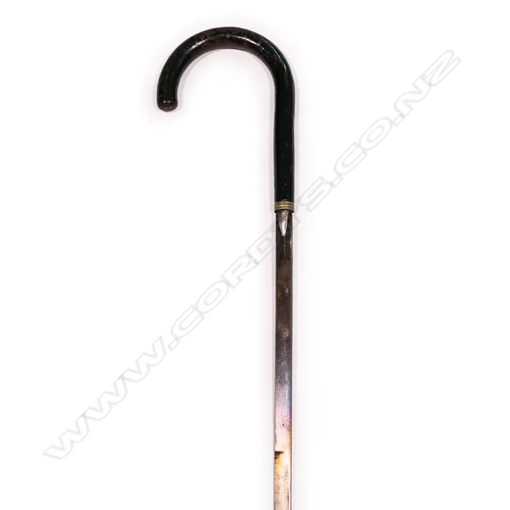 A c.1900 black enamelled sword stick, Image 1++
