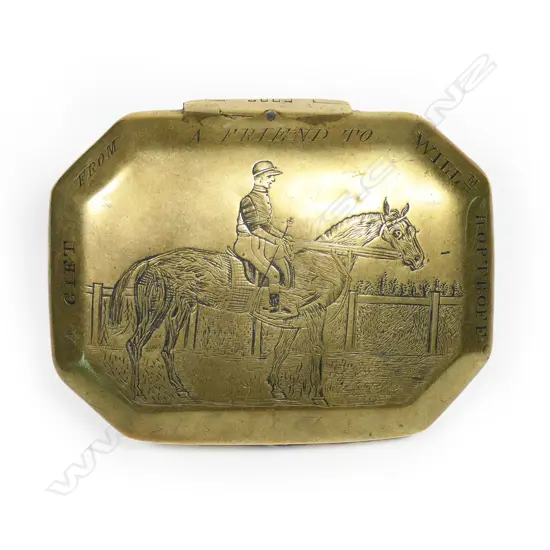 #A Georgian brass snuff box