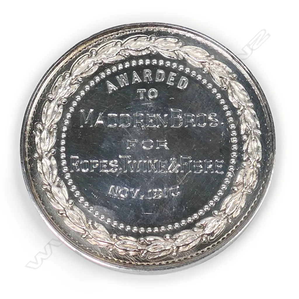 A silver Canterbury Agricultural and Pastoral Association, 'Founded 18653 medal, by George Coates of Christchurch, Image 1++