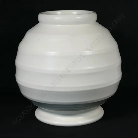 A largest sized Crown Lynn 'Hand Potted' shape 14, white glazed vase,