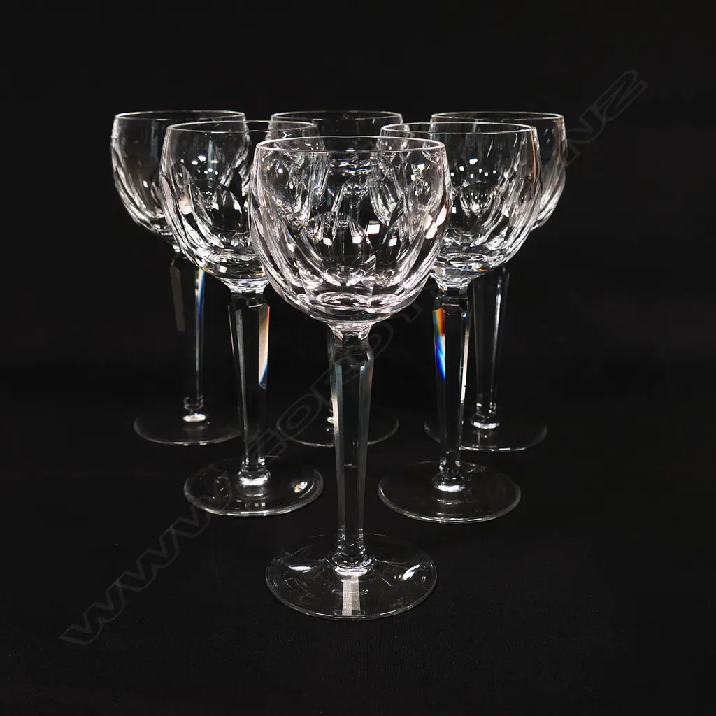 A set of six Waterford hock glasses, Image 1++