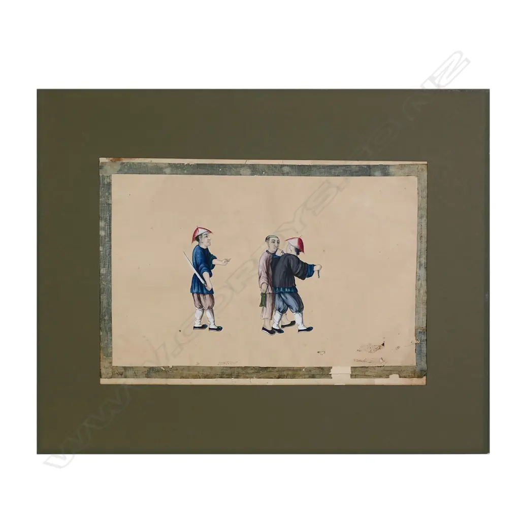 Four late 19thC Chinese watercolours on rice paper Image 1++