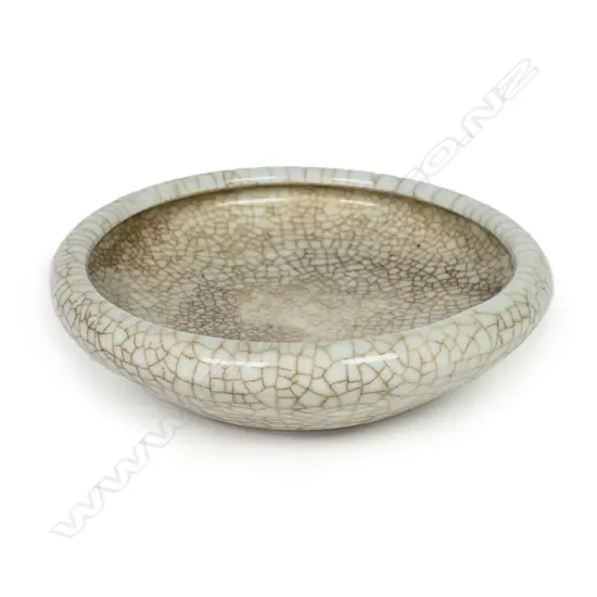 A Chinese crackle glaze porcelain brush washer dish,