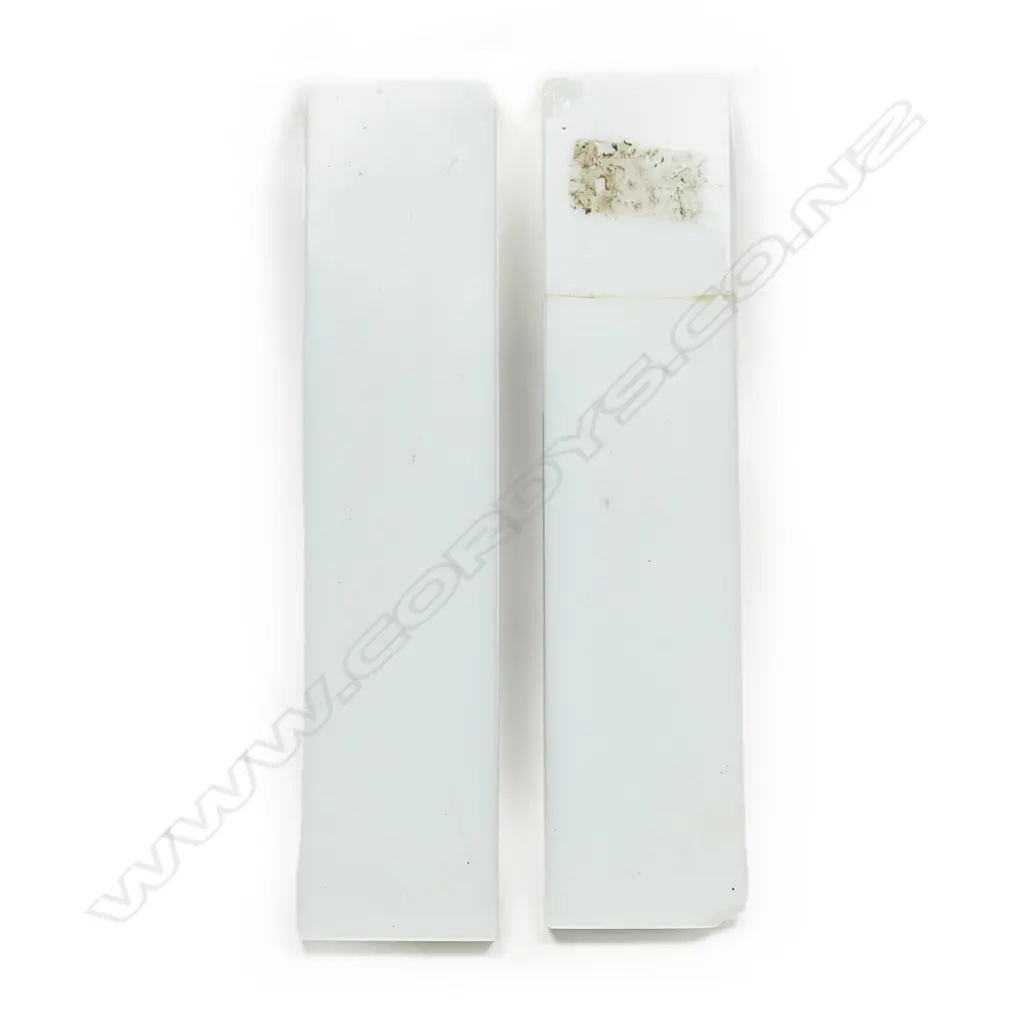 PAIR QING DYNASTY GLASS SCROLL WEIGHTS 150x35mm FAULTS Image 1++