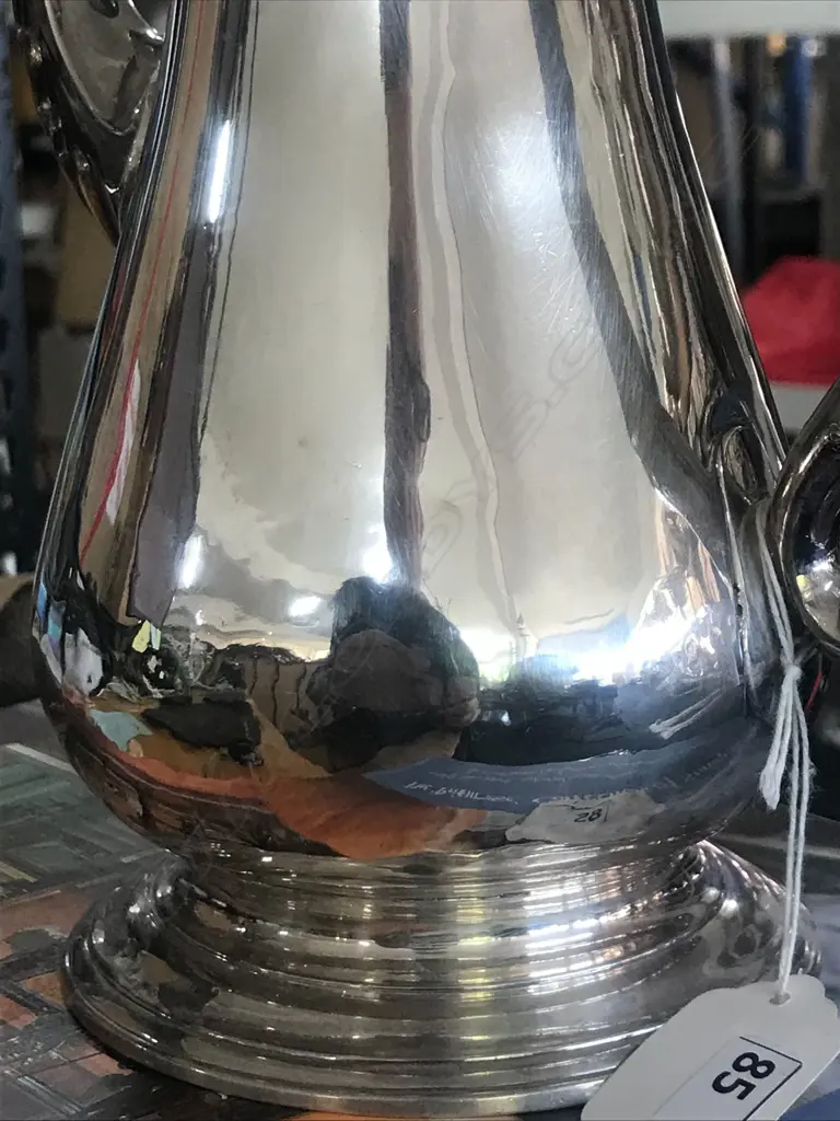 A George III silver coffee pot, London 1775 by William Grundy. 786gm., Image 1++