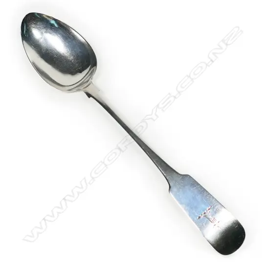 A George III Irish silver pie spoon, by Laurence Nowlan, Dublin 1806,
