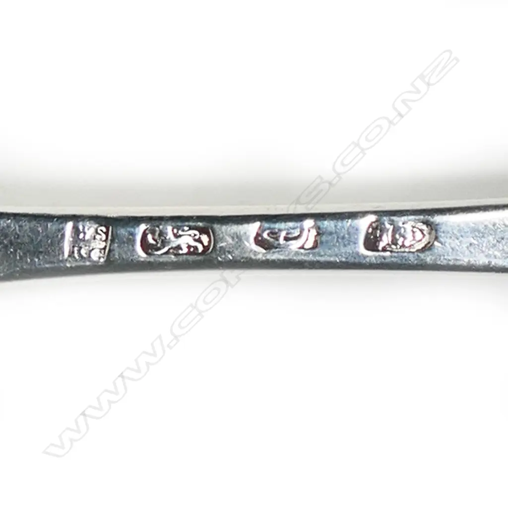 A pair of Geo III silver berry spoons, by William Sumner & Richard Crossley, London 1774. 133gm. Image 1++