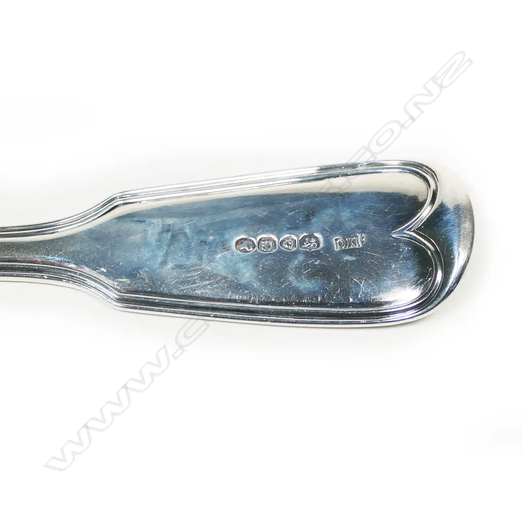 A Victorian silver soup ladle by Mary Chawner, London 1839. 244gm, Image 1++
