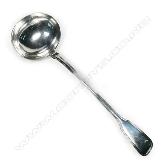 A Victorian silver soup ladle by Mary Chawner, London 1839. 244gm,
