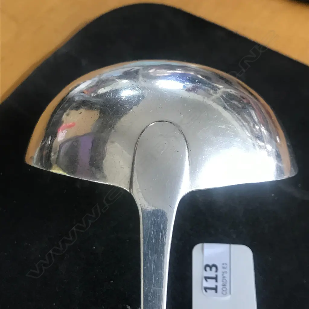 A Geo III Irish silver soup ladle, Dublin 1793 by Law & Bayley, 163gm, Image 1++
