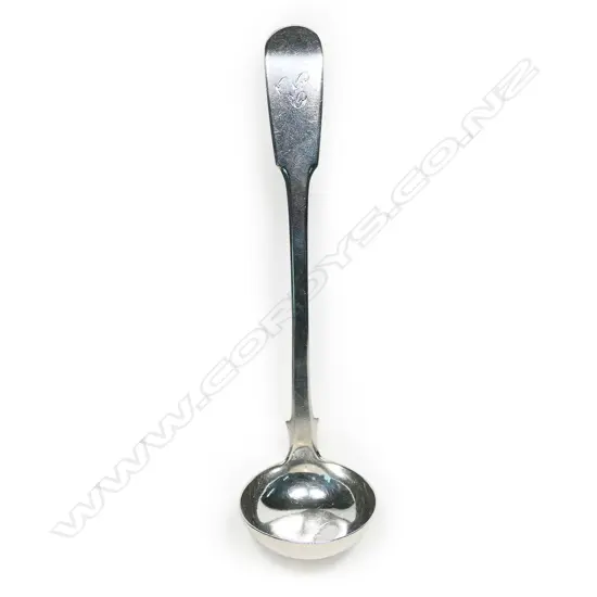 A Geo III Scottish silver cream ladle, by James Douglas of Aberdeen, Edinburgh 1772. 35gm.