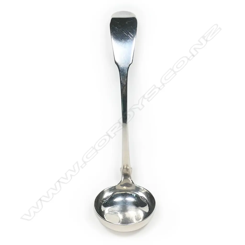 A Wm. IV Scottish silver cream ladle, by William Crouch, Edinburgh 1832. 32gm. Image 1++
