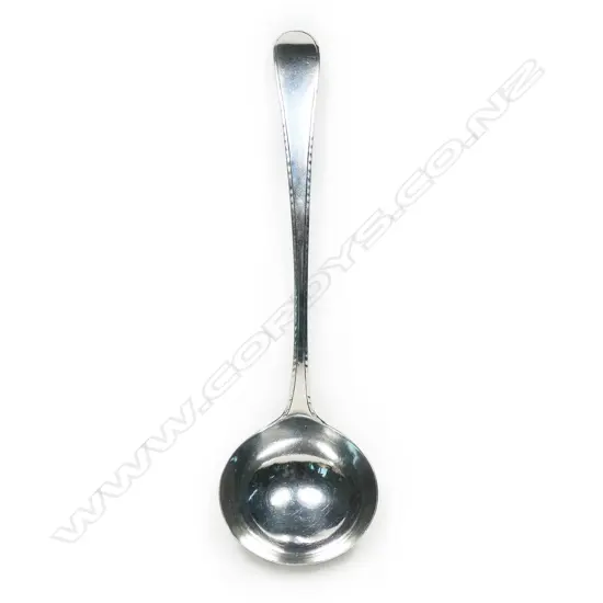 A Geo III silver cream ladle, possibly Thomas Chawner, London 1773. 46gm.
