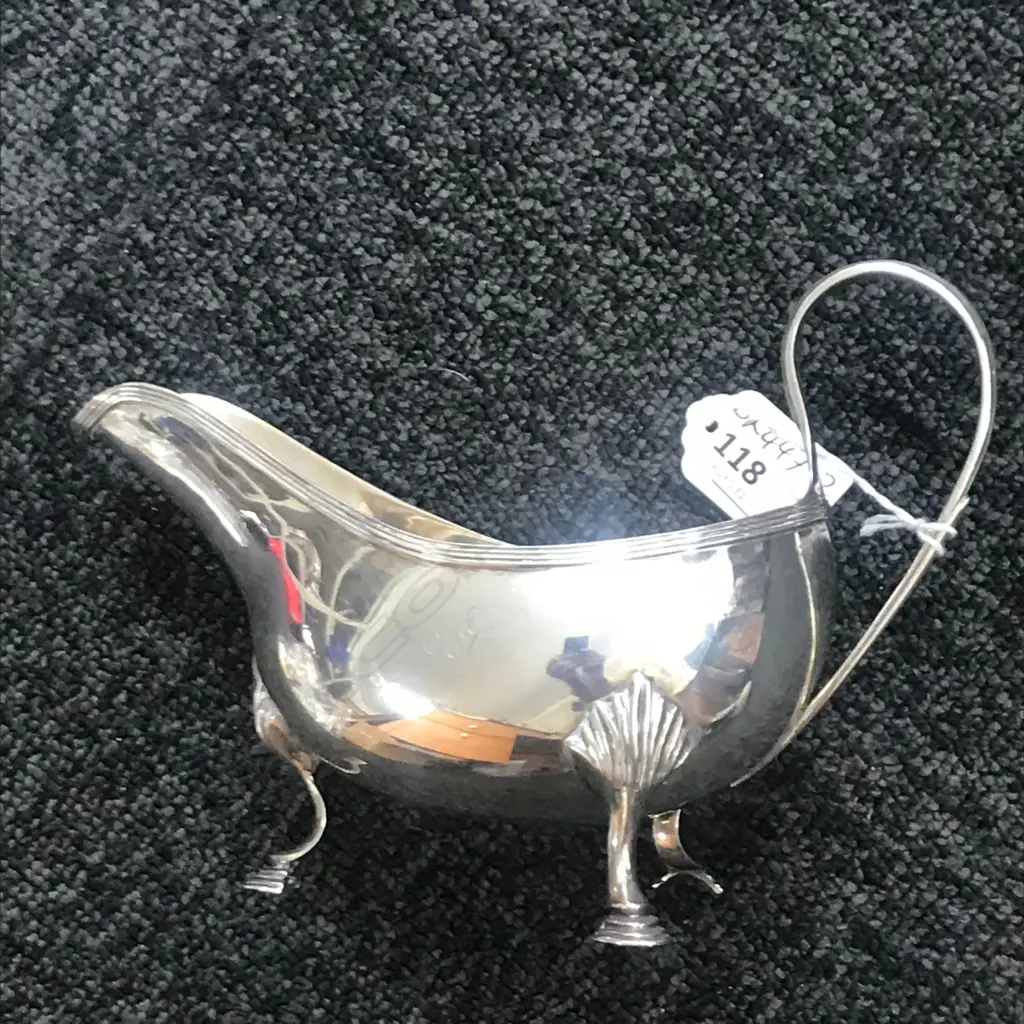 A good George III silver sauce boat, London 1794 by Peter & Ann Bateman. 210gm., Image 1++