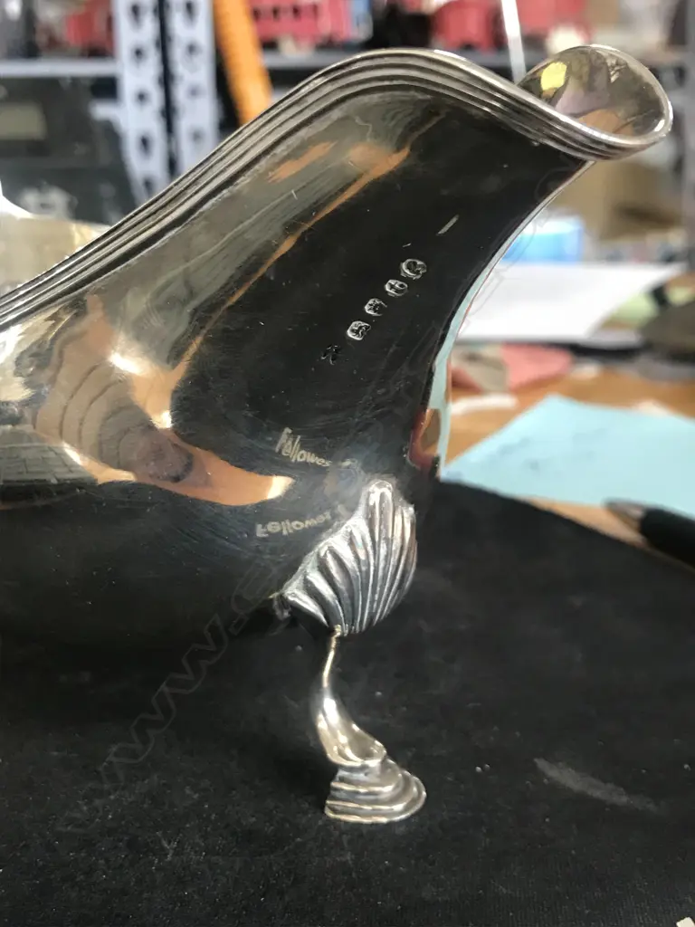 A good George III silver sauce boat, London 1794 by Peter & Ann Bateman. 210gm., Image 1++