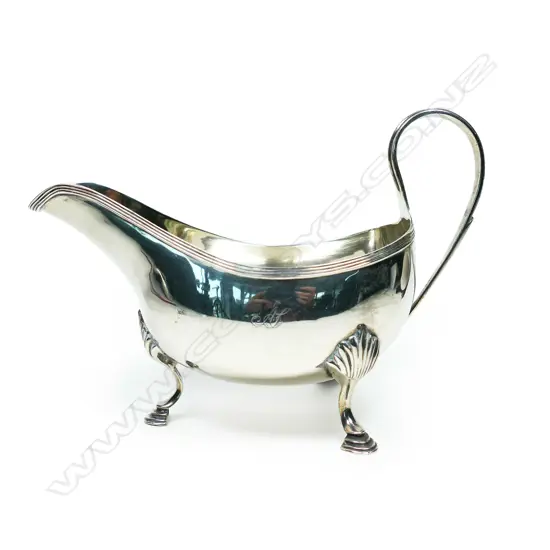 A good George III silver sauce boat, London 1794 by Peter & Ann Bateman. 210gm.,
