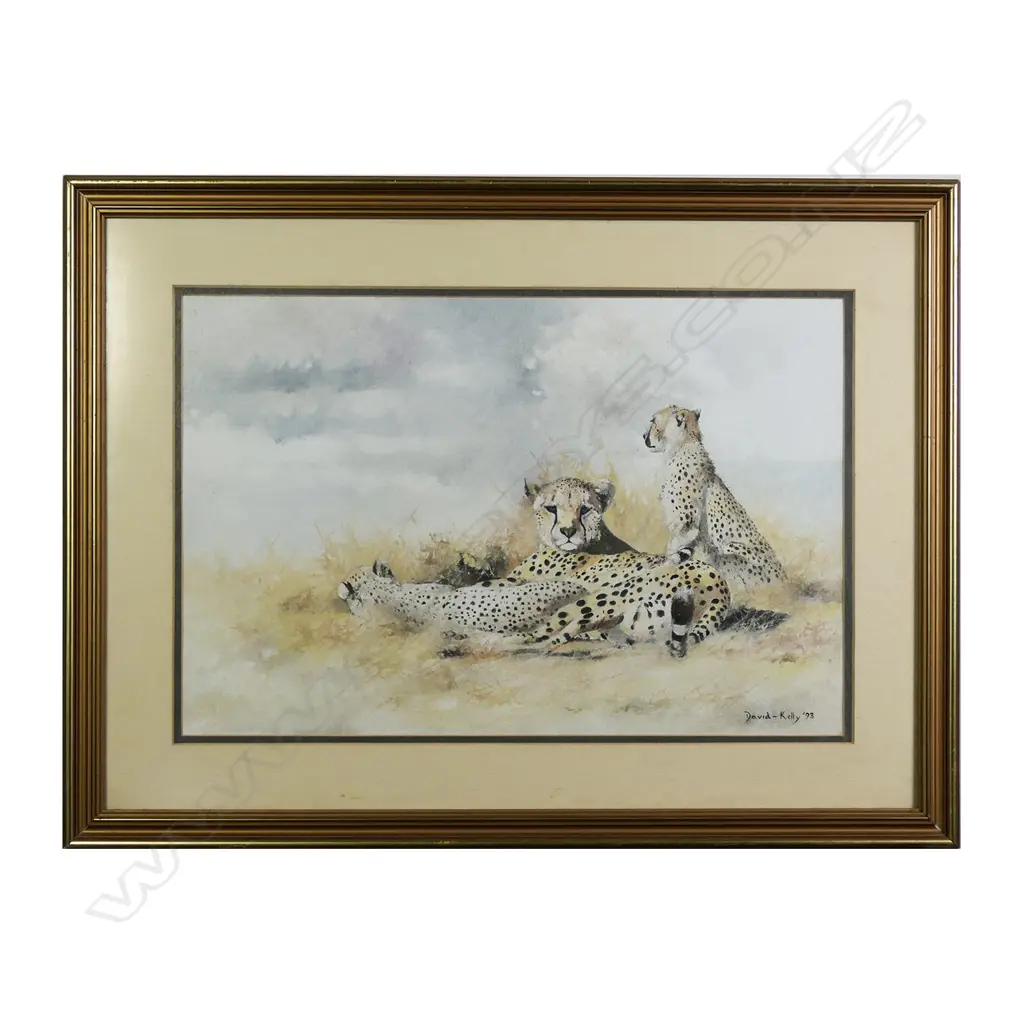 David Kelly (b.1959) ;Resting Leopards’ Image 1++