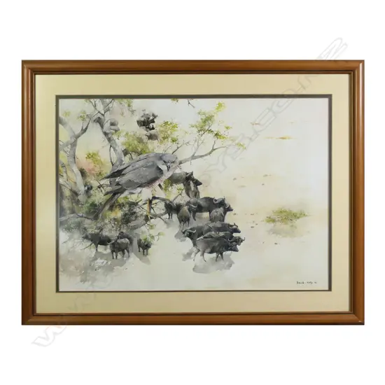 David Kelly (b.1959) ‘Buffalo and Falcon’