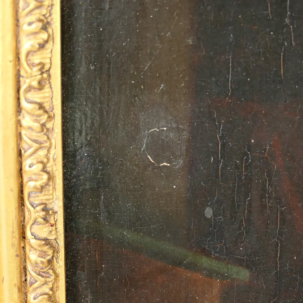 19thC GILT FRAMED OIL PAINTING, ARTIST UNKNOWN Image 1++